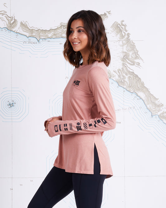 THRILL SEEKERS CREW SUNSHIRT - Smokey Rose