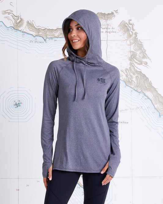 THRILL SEEKERS HOODED SUNSHIRT - Charcoal