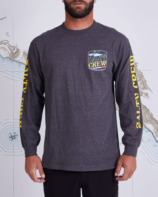 FILET STANDARD L/S TEE - Charcoal Heather