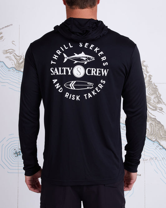 FLIP FLOP HOOD SUNSHIRT - Black