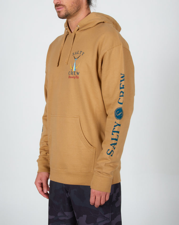 Salty Crew Men's Tailed Hood Fleece Pullover - Marine Blue, X-Large | Casual Surf Style Hoodie With Kangaroo Pocket, Screen Print Graphics