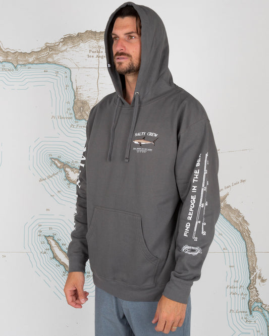 Bruce Hood Fleece - Charcoal