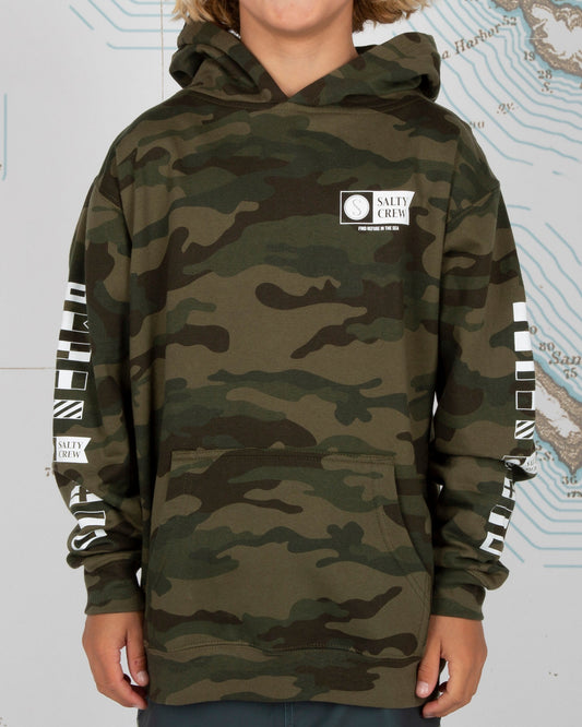 ALPHA FLAG BOYS FLEECE - CAMO - Salty Crew Australia