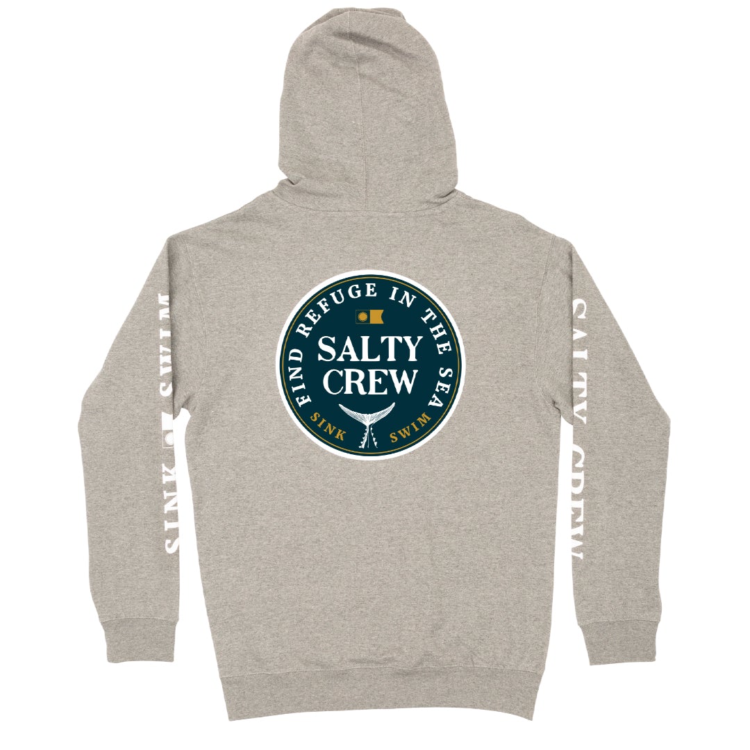 Fathom Hood Fleece - Gunmetal Heather - Salty Crew Australia
