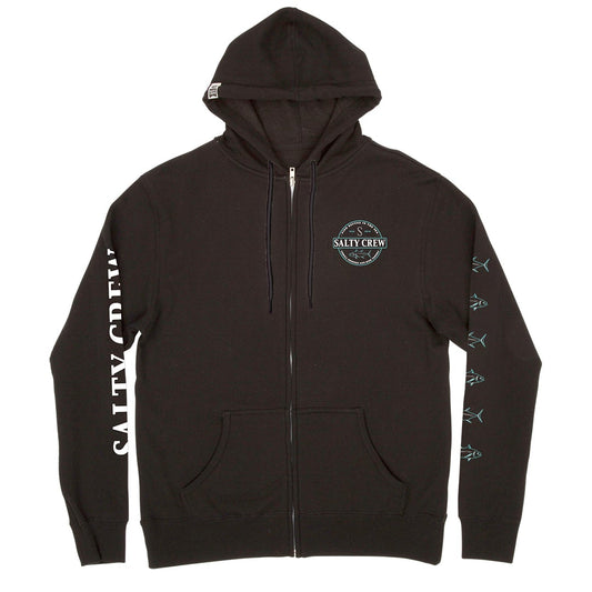DEEP SEA ZIP FLEECE - BLACK - Salty Crew Australia