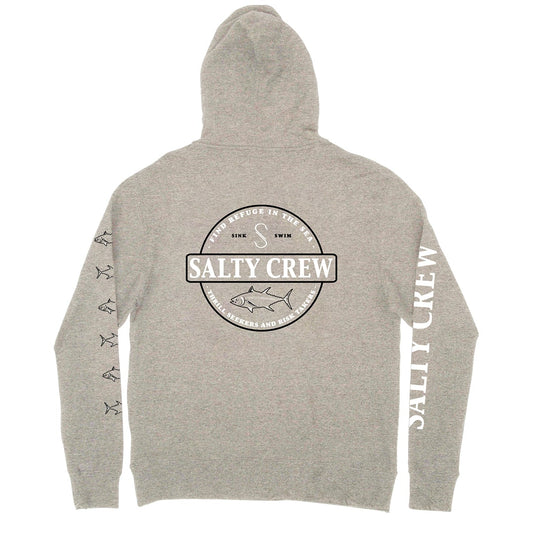DEEP SEA ZIP FLEECE - GUNMETAL HEATHER - Salty Crew Australia