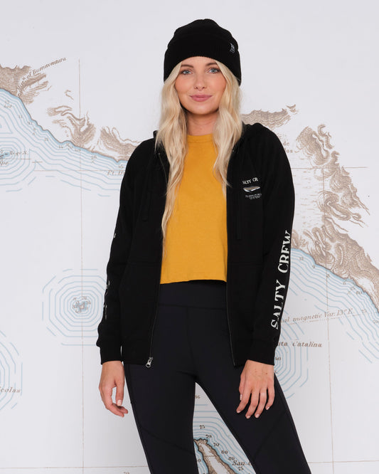 BRUCE ZIP HOODY - Black - Salty Crew Australia