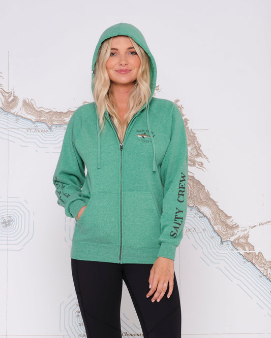 BRUCE ZIP HOODY - Kelly Green