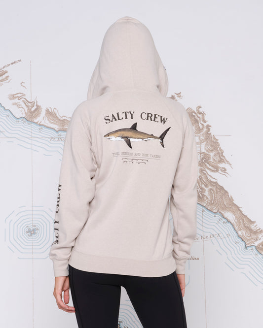 BRUCE ZIP HOODY - Stone Heather