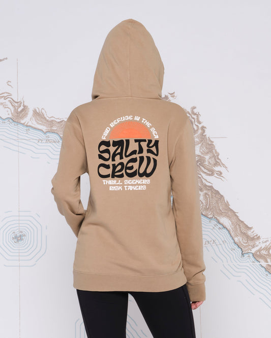 SUNRISE BOYFRIEND HOODY - Sandstone - Salty Crew Australia