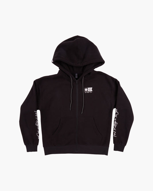 Alpha Zip Fleece Hoody - Black