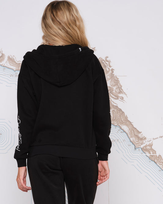 Alpha Zip Fleece Hoody - Black
