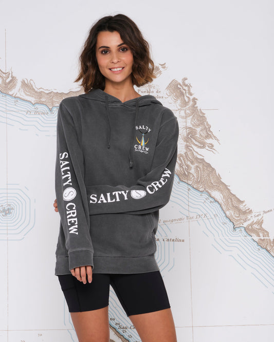 TAILED BOYFRIEND HOODY - Faded Black - Salty Crew Australia