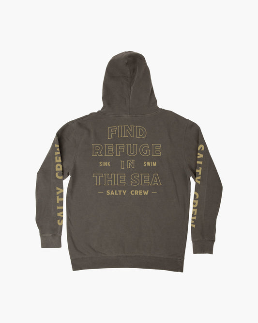 REFUGE OVERDYE FLEECE - Black