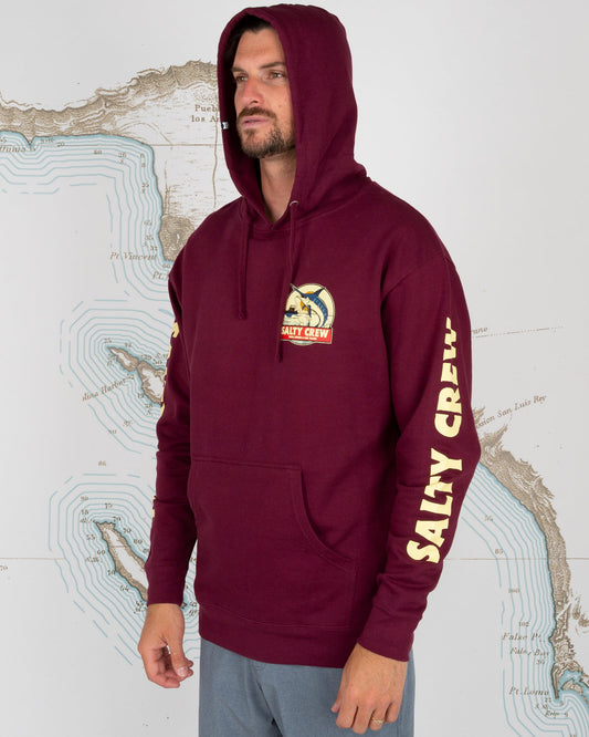 DEEP DROP FLEECE - Burgundy