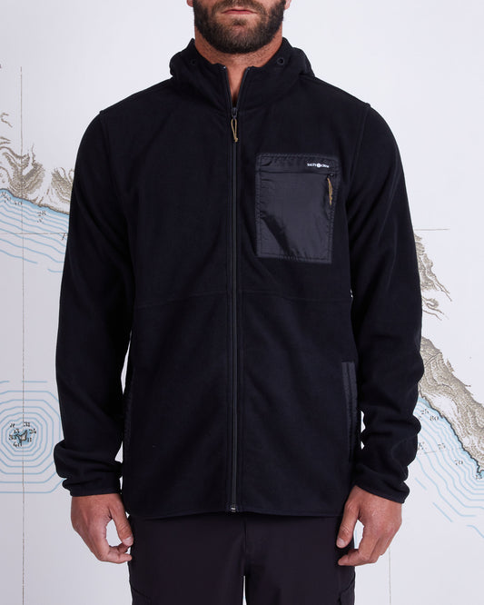 EDGEWATER FULL-ZIP HOODED FL - Black