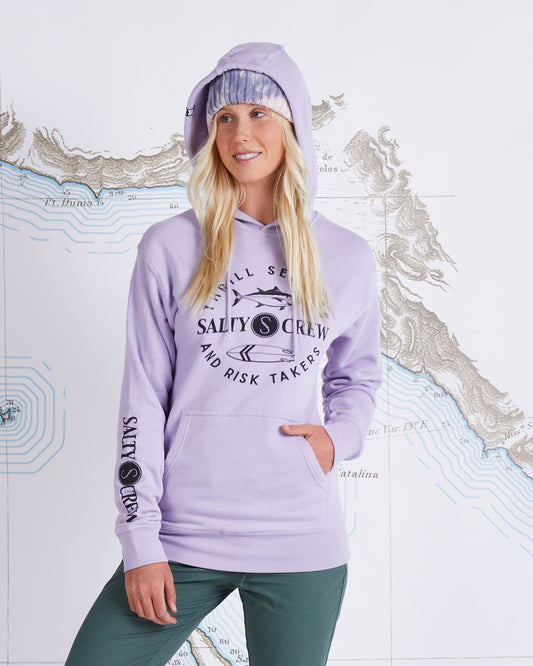 FLIP FLOP BOYFRIEND HOODY - Lavender Fog - Salty Crew Australia