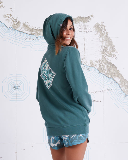 RETRO TIPPET BOYFRIEND HOODY - Fatigue