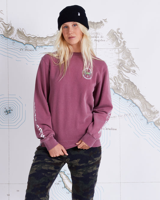 BLUE CRABBER BOYFRINED CREW - Faded Plum - Salty Crew Australia