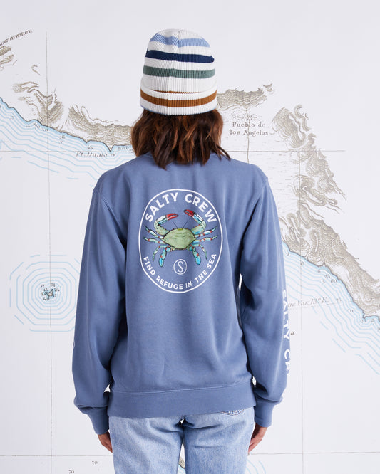 BLUE CRABBER BOYFRINED CREW - Harbor Blue