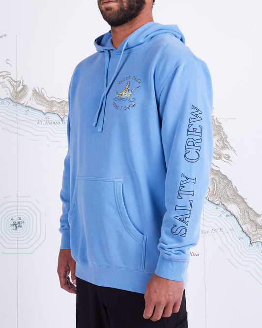 SIREN OVERDYED FLEECE - Slate Blue - Salty Crew Australia