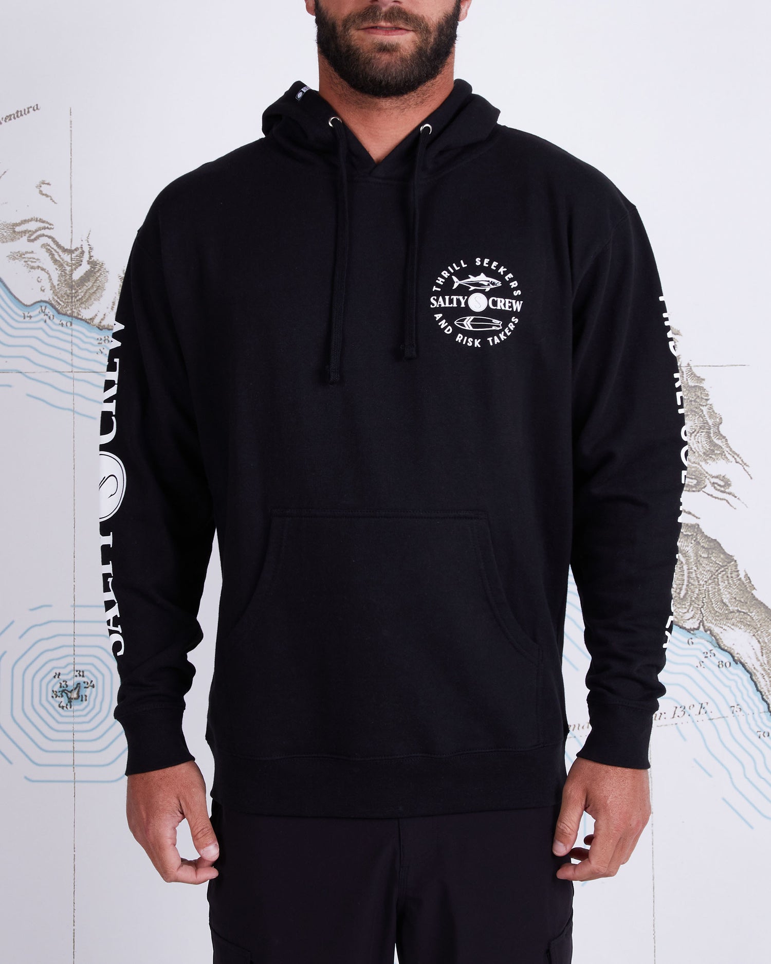 FLOPPER FLEECE - Black | Salty Crew Australia