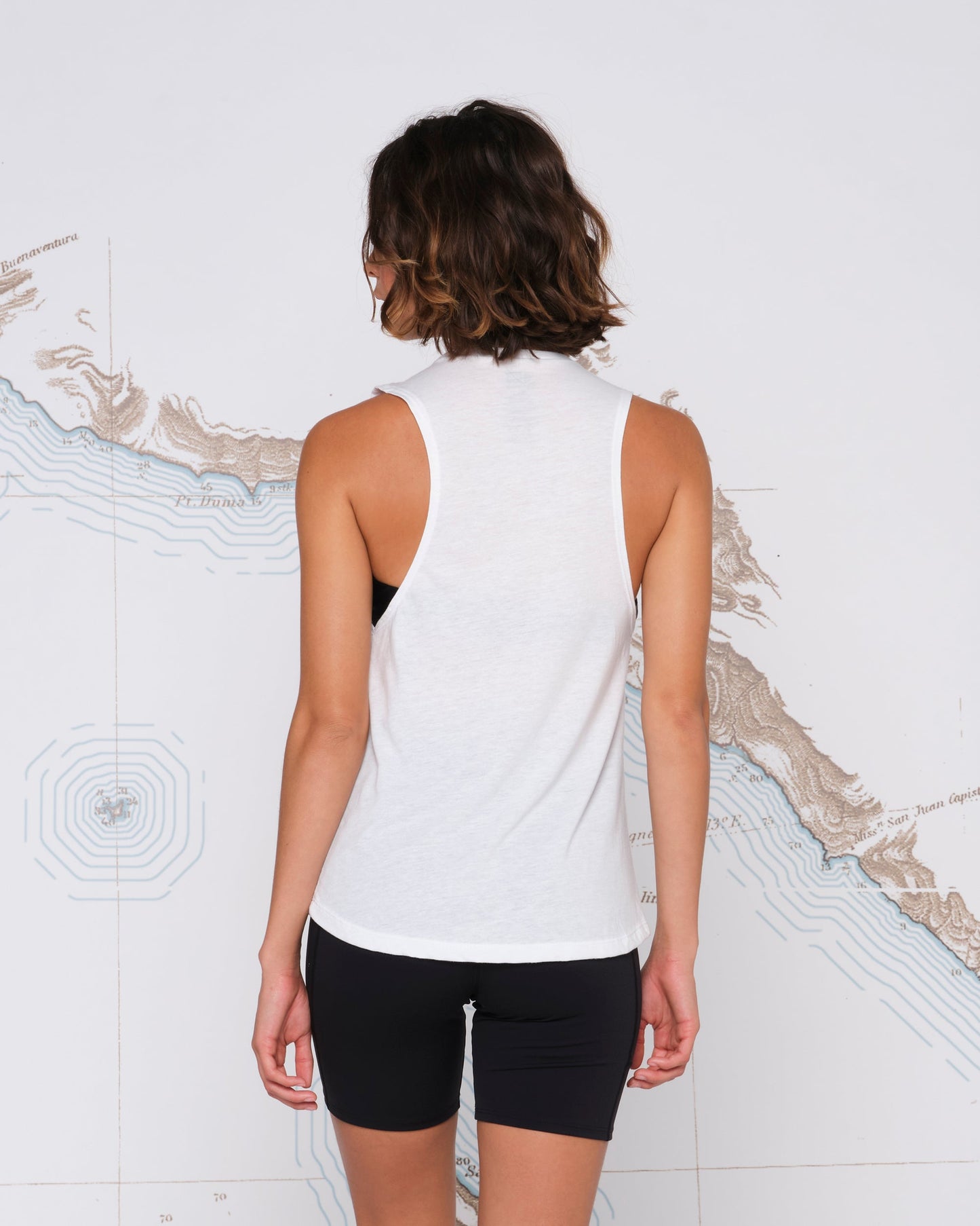 DOS PALMS MUSCLE TANK - White