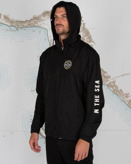 TWIN FIN WINDBREAKER - Black - Salty Crew Australia