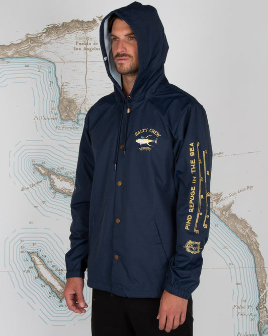 Ahi Mount Snap Jacket - Navy