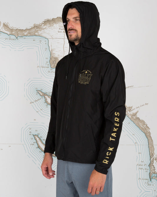 SPINNER WINDBREAKER JACKET - Black - Salty Crew Australia