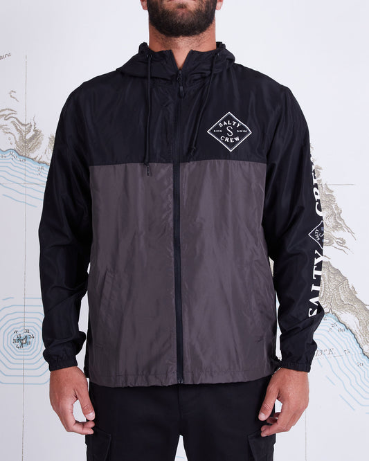 TIPPET WINDBREAKER - Black/Graphite - Salty Crew Australia