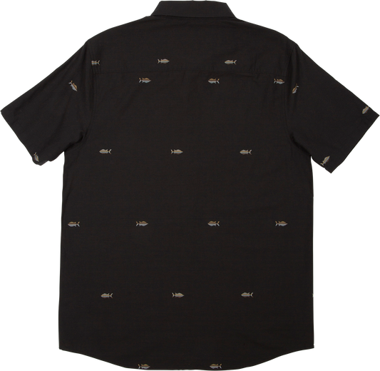 TIGHT LINES S/S WOVEN - BLACK - Salty Crew Australia
