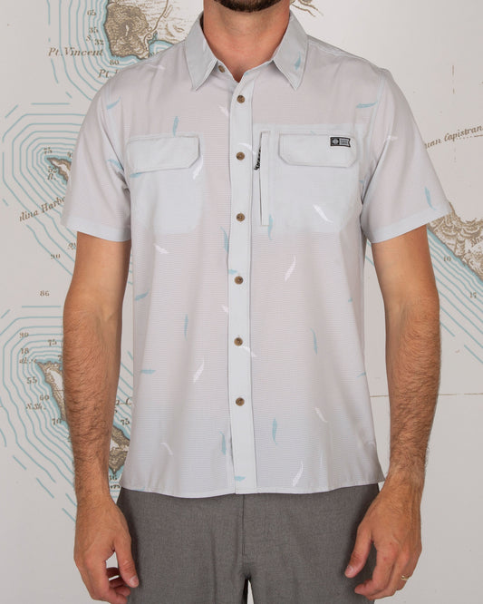 BREEZER S/S TECH WOVEN - Grey - Salty Crew Australia