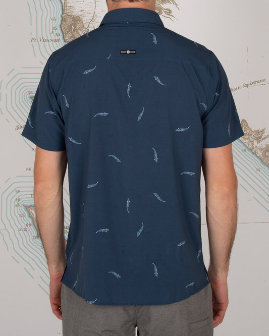 BREEZER S/S TECH WOVEN - Navy - Salty Crew Australia