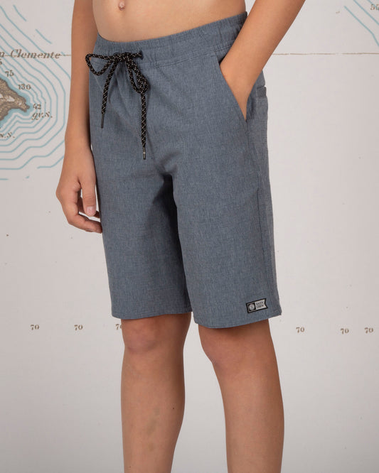 Drifter 2 Boys Hybrid Elastic Short - Navy
