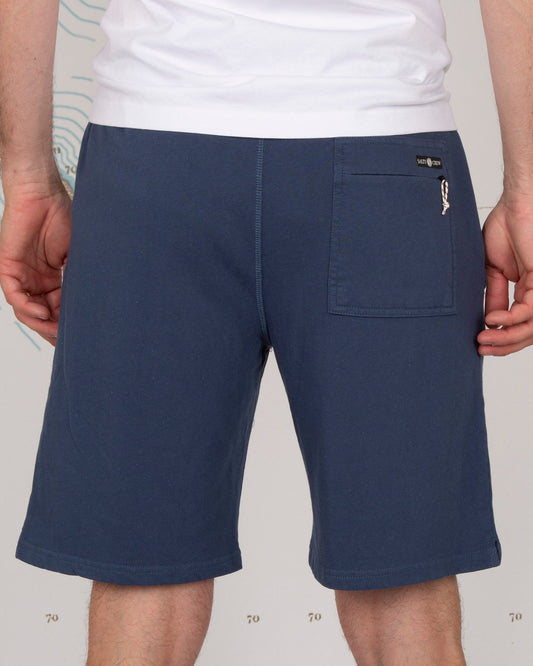 RESIN PIGMENT SWEATSHORT - Denim