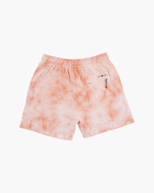 ALPHA SWEATSHORT - Peach Tie Dye