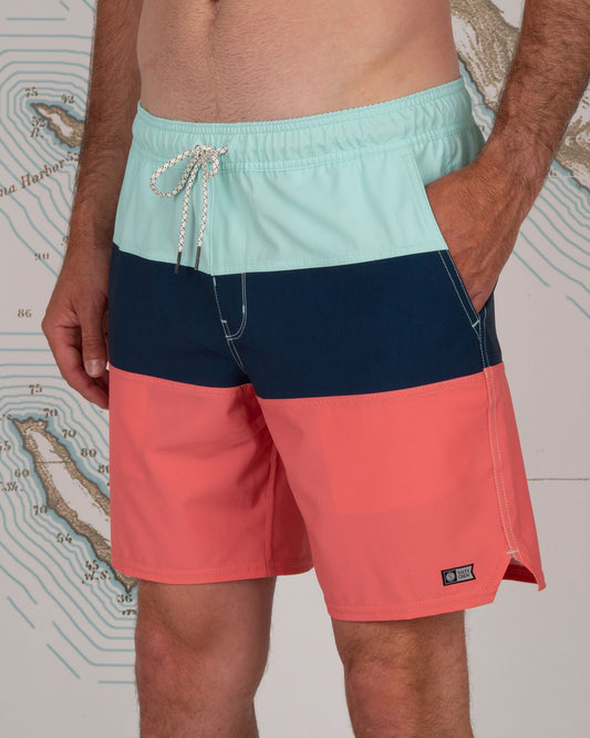 Beacons Elastic Boardshort - Neo Coral