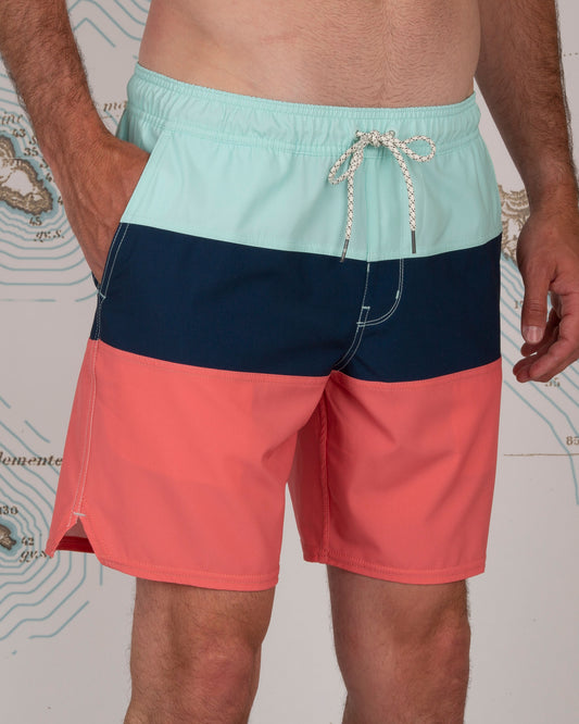 Beacons Elastic Boardshort - Neo Coral