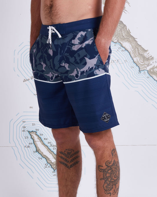 Tandem Boardshort - BLUE GREY - Salty Crew Australia