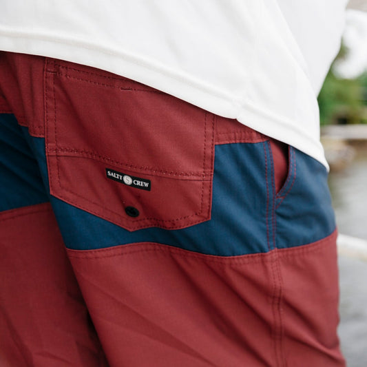 Beacons Elastic Boardshort - Burgundy - Salty Crew Australia