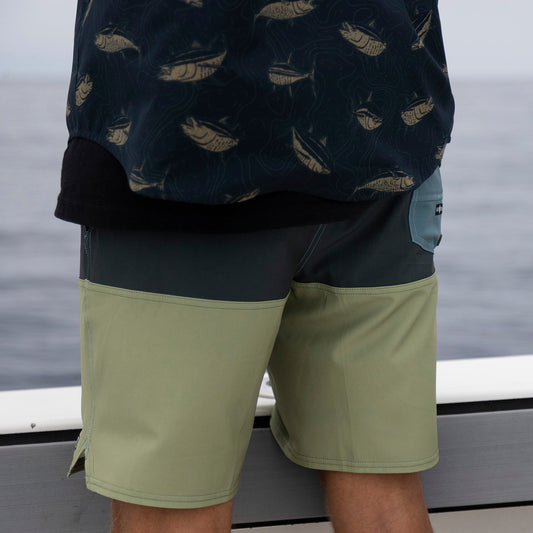 Beacons Elastic Boardshort - Moss - Salty Crew Australia