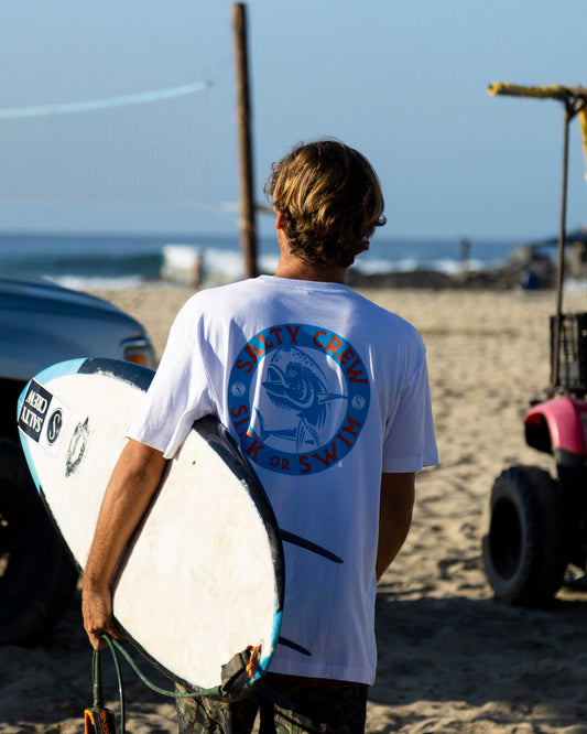 MIGHTY MAHI PREMIUM S/S TEE - White - Salty Crew Australia