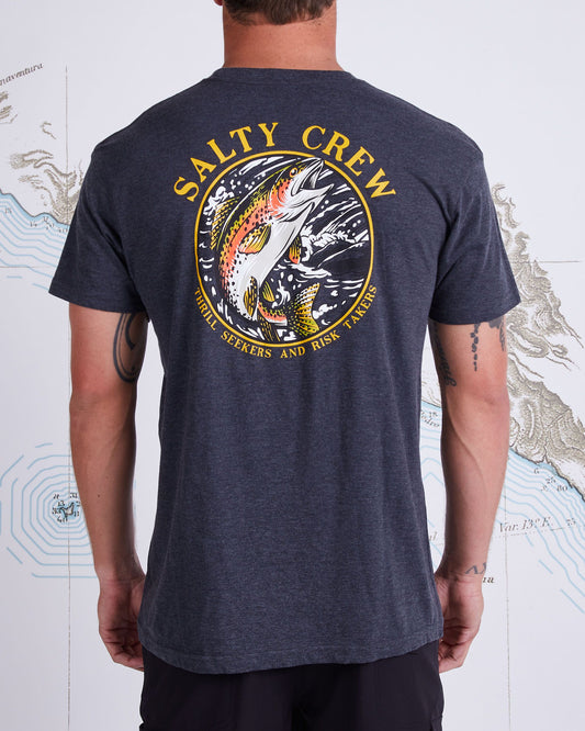 RAINBOW PREMIUM S/S TEE - Charcoal Heather - Salty Crew Australia