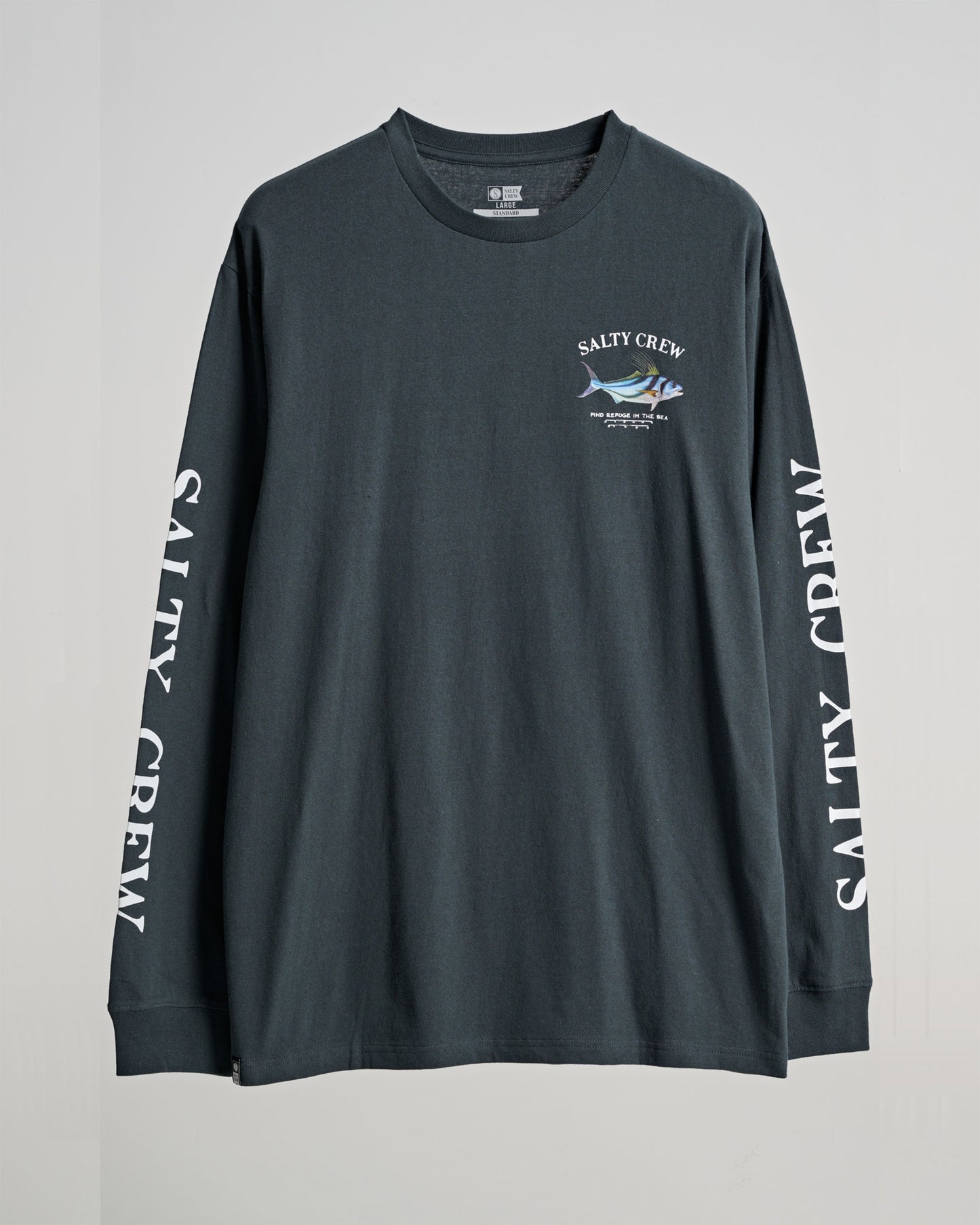 Rooster Standard LS Tee - Coal | Salty Crew Australia