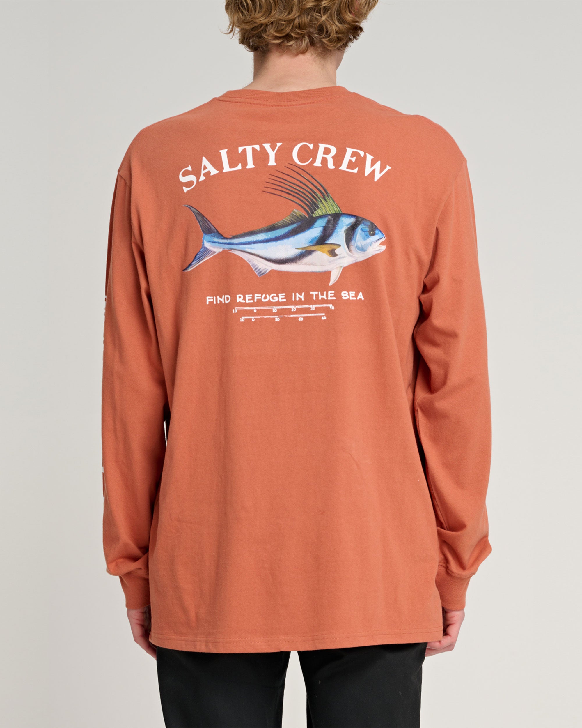 Rooster Standard LS Tee - Rust | Salty Crew Australia