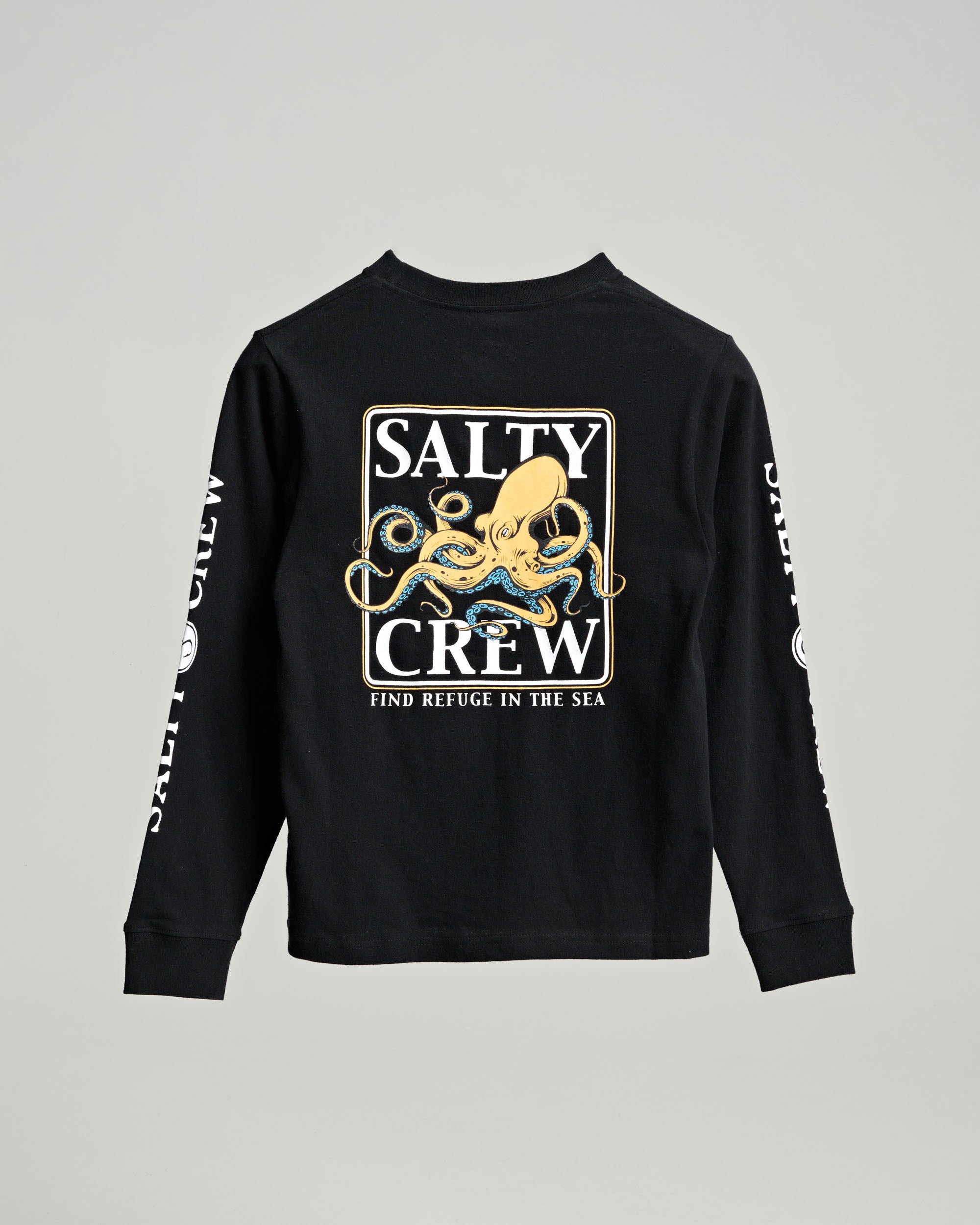 Salty Crew Ink Slinger Long Sleeve Surf Shirt - UPF 50+, White, 100% Polyester, Loose Fit