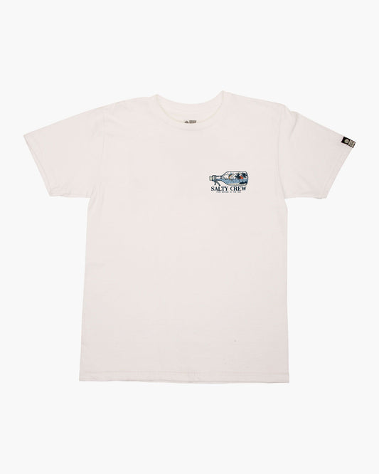 MESSAGE BOYS S/S TEE - White