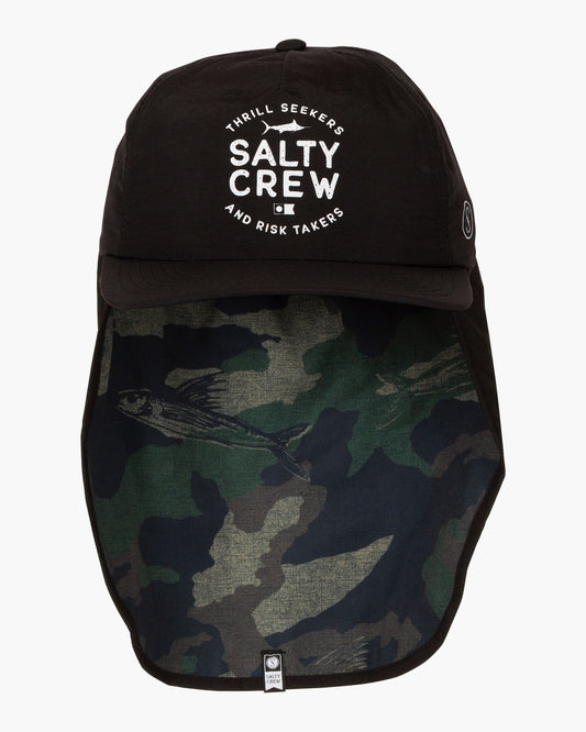 MULLET 5 PANEL SUNHAT - Black - Salty Crew Australia