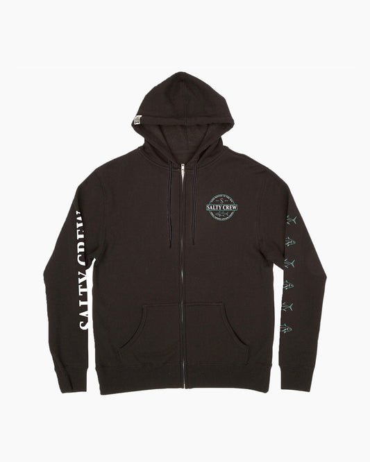 DEEP SEA ZIP FLEECE - BLACK - Salty Crew Australia